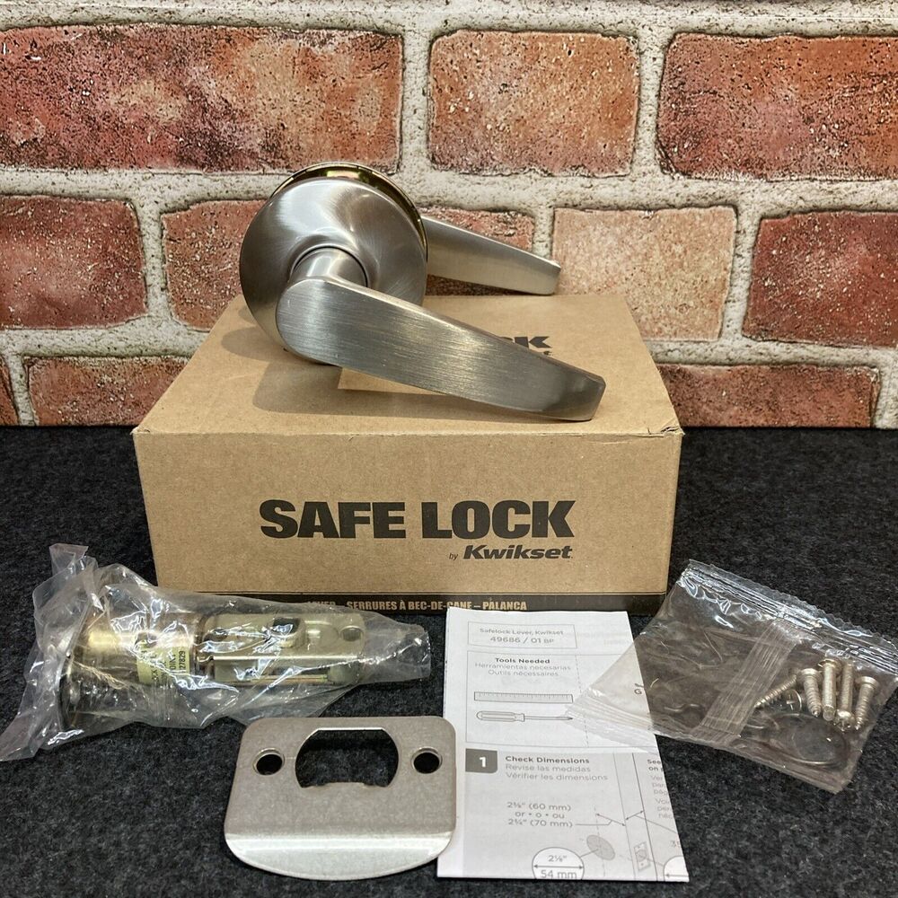 Kwikset‎ SL1000WI Safe Lock Winston Passage Door Lever 9SL10029-008